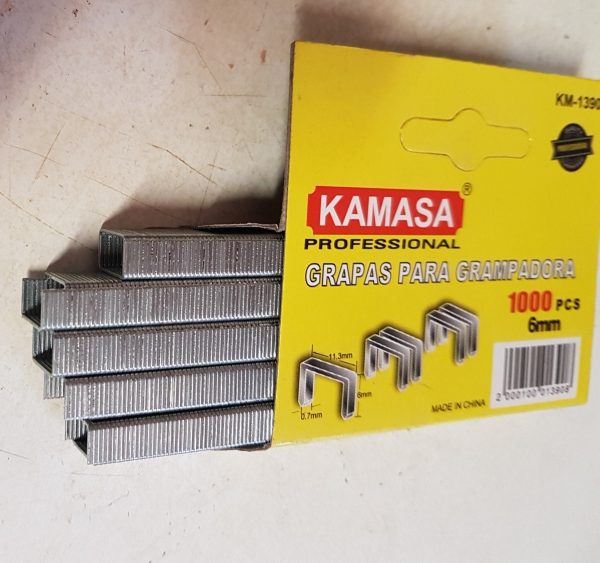 Grapas Kamasa 6 Mm. Profundidad 0,7 Mm Grosor, 11,3 Mm Ancho - Imagen 3