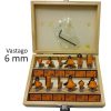 Juego Set 12 Fresas Madera Ingco 1/4 Tupi Router Fresadora