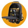 Mochila Portaherramientas Ingco Color Negro Y Amarillo - Imagen 4