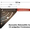 Escuadra Rápida De Aluminio Macizo 7 PuLG. Y Extensible - Imagen 3