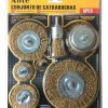 Juego 6 Cepillos Escobilla Acero Taladro