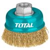 Grata Escobilla Copa Acero Rizado 4 Pulgadas 100mm Total Color Turquesa