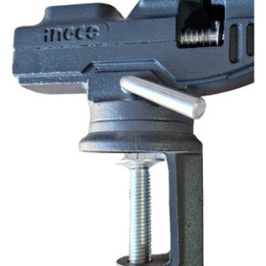 Tornillo Mecanico Ingco 60 Mm Base Giratoria # Hbv082 Gris Oscuro