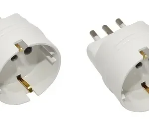 2 Adaptadores Europeo A Chileno ( Schuko) , Certificado Sec.