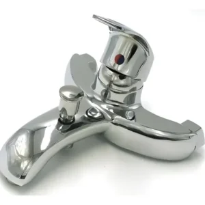 Llave Monomando Tina Ducha Cromada Para Baño Plateado