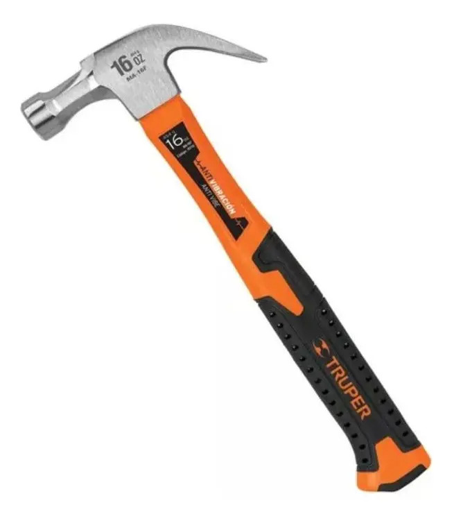 Martillo Carpintero Uña Curva Truper 16oz Mango Fibra