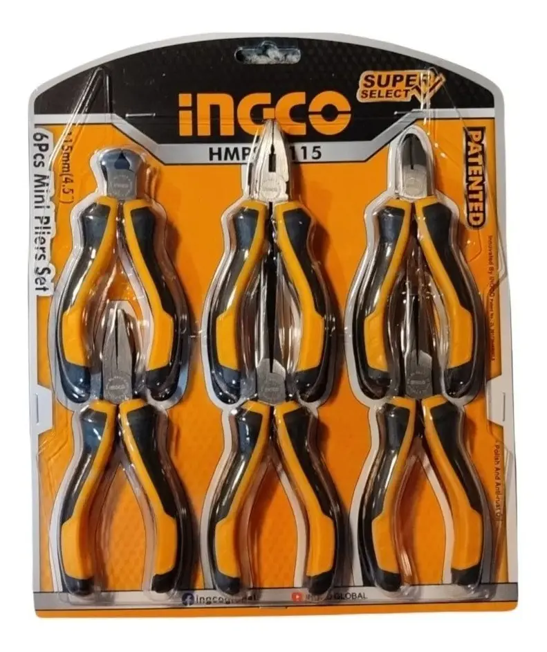 Juego De Mini Alicates Ingco , 6 Piezas