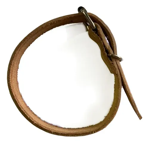 Collar Para Perro Hecho En Suela , Perros Chicos Beige Copa S - Imagen 2