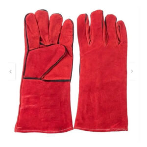 2 Pares De Guantes Para Soldar Rojo, Marca Inoxcrom Rojo