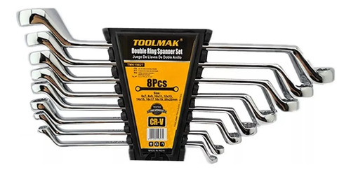 Kit Set Juego De Llaves Curva Corona/corona 8 Piezas Toolmak - Imagen 3
