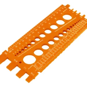 Regleta Medidora De Tuercas Y Tornillos (22 Cm) Marca Truper Naranja