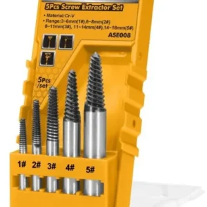 Extractor Tornillo Pernos Cortados 5 Piezas Ingco Ase008