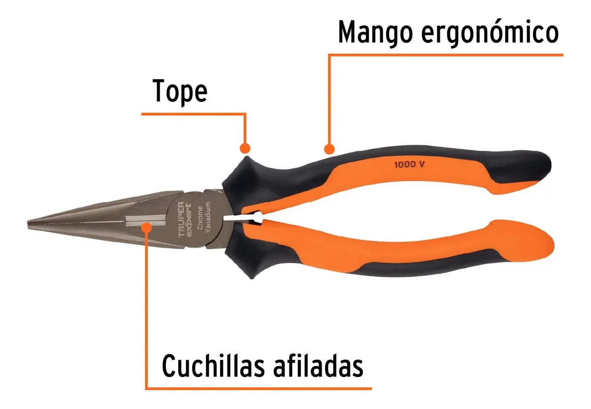 Alicate Punta Y Corte 8 Pulgadas - Truper Expert - Imagen 2