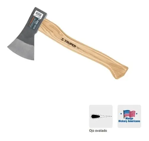 Hacha De Mano Truper , Mango Madera 600grs , H-600 - Imagen 3