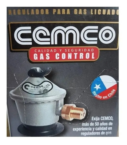 Regulador Para Gas Cemco Compatible C/ Cilindro De 5-11-15kg Gris - Imagen 2