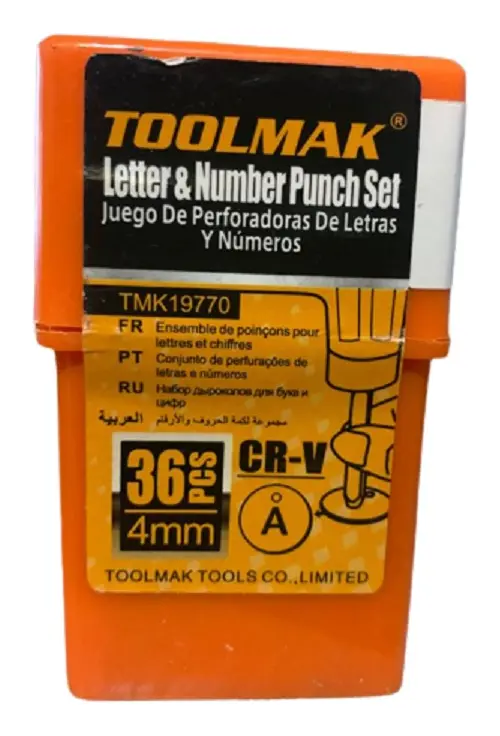 Letras Martillo De Golpe 4 Mm, 36 Piezas