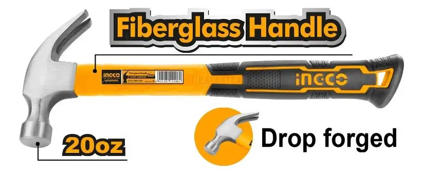 Martillo Carpintero Mango Fibra/20oz Ingco Hch80820 - Imagen 2