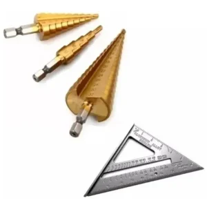 Brocas Cónicas 3 Unidades 4 A 32 Mm + Esc Rápida 7 Pulgadas