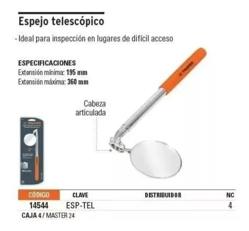 Espejo Telescópico De Inspección Articulado Truper Esp-tel - Imagen 3