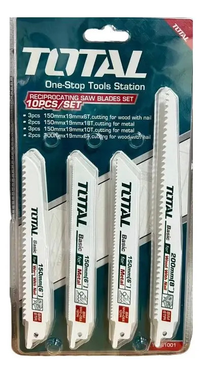 Set Sierras Sable Para Madera, Metal, 10 Pzs. Total Trsb1001 - Imagen 3