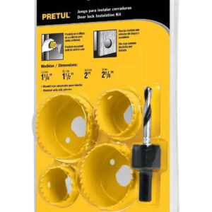 Sierra Copa 5 Piezas Para Instalar Cerraduras Pretul Kit-5p