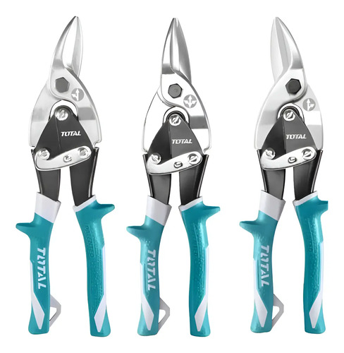 Set Tijeras Corta Lata De Aviación 3 Pcs 250mm 10p Total Celeste