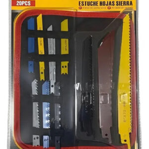 Set De Hojas Sierra Caladora 20pzs Madera Y Metal + Estuche