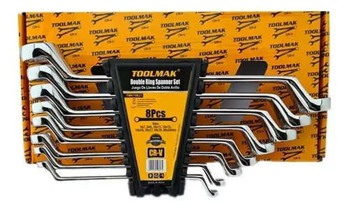 Kit Set Juego De Llaves Curva Corona/corona 8 Piezas Toolmak - Imagen 2