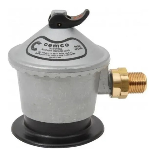 Regulador Para Gas Cemco Compatible C/ Cilindro De 5-11-15kg Gris - Imagen 3