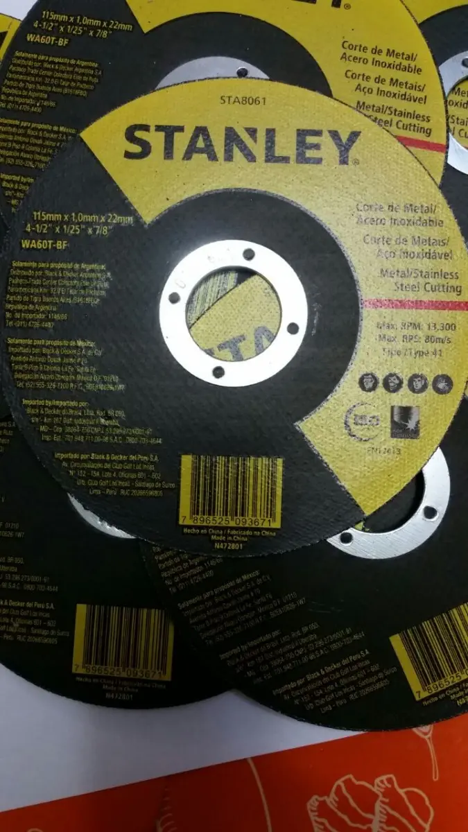 Stanley , 100 Discos De Corte Metal 4 1/2 Negro - Imagen 4