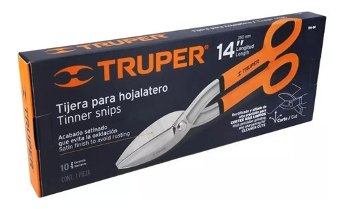 Tijera Truper P/hojalatero De 14 Pulgadas 350mm C/ojo Th-14 - Imagen 2