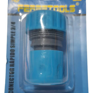 Conector Para Manguera 3/4 Conector Acople Rápido Celeste