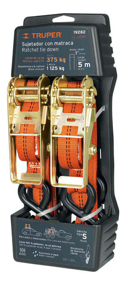 Juego De Sujetadores Matraca Truper 19282 Hasta 1125kg