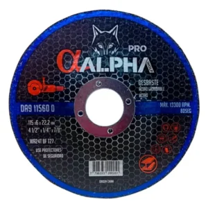 5 Disco De Desbaste Metal/acero Inoxidable 4 1/2 Alpha Pro Azul Marino