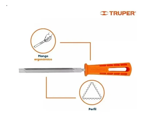 Lima Triangular Con Mango 6 Pulgadas Truper - Imagen 3