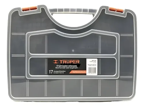 Caja Plástica Organizador Herramientas Truper. Org-17x Gris