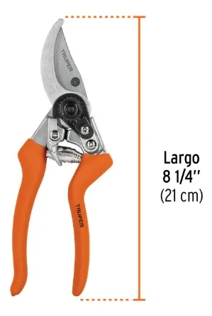 Tijera Podar Truper Profesional Cuchilla 8 1/2 T-45 Naranja Claro - Imagen 3