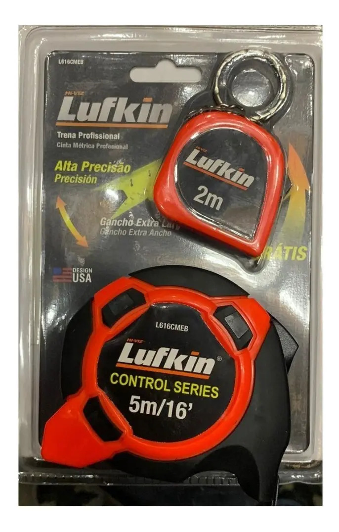 Cinta Medir 5 Mts Resiste Impactos Lufkin + Huincha 2 Mts