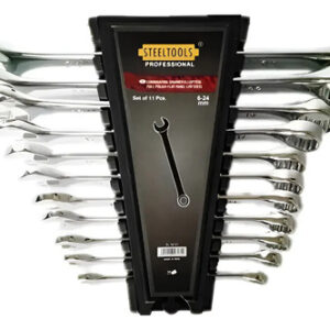 Juego De Llaves Punta Corona 11 Piezas Steeltools Cromado