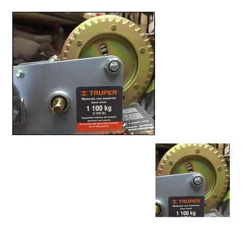 Enganche , Malacate Para Tirar Hasta 1.100 K. , Marca Truper - Imagen 5