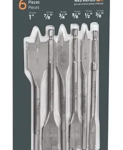 Brocas Paleta Para Madera Truper , 6 Piezas