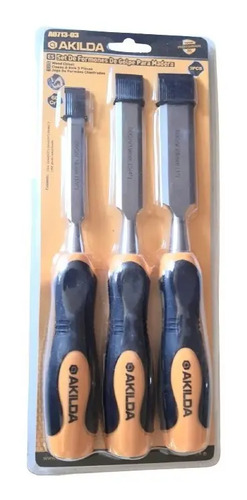 Set Kit Jgo De Formones Cinceles P/ Madera 3 Piezas Akilda