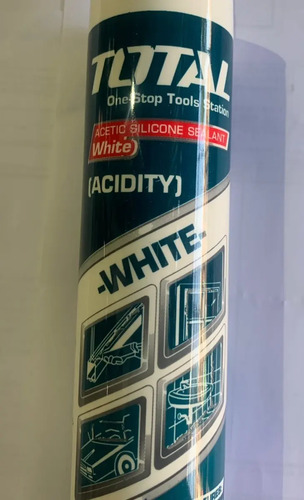 Sellador De Silicona Acética Blanca 300 Ml Marca Total - Imagen 3