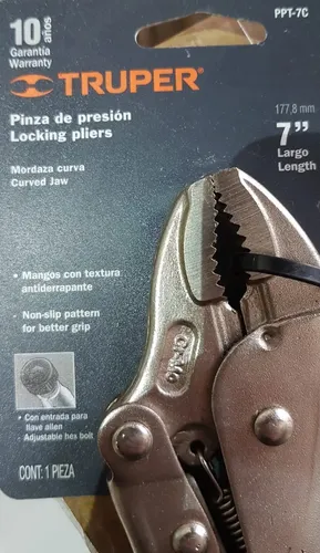 Llave Caimán Truper 7 Pulgadas, Mordaza Curva, Código Ppt-7c - Imagen 2