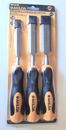 Set Kit Jgo De Formones Cinceles P/ Madera 3 Piezas Akilda - Imagen 2
