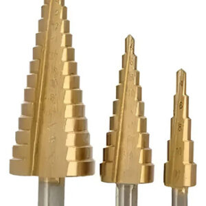 Set De 3 Brocas Cónicas Para Metal Escalonada