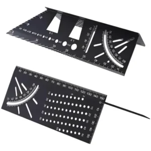 Escuadra 3d 45 /90 Grados 150mm Carpintero Multiuso Negro