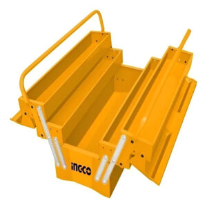 Caja Para Herramientas Metálica 3 Bandejas Ingco Amarillo
