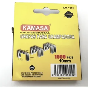 Grapas Kamasa De 10 Mm, 3 Cajas De 1000 , 0,7 X 11,3 X 10 Mm Gris