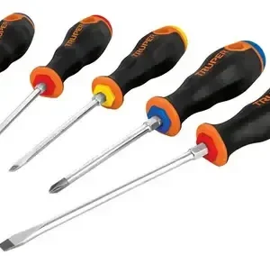 Juego De 5 Desarmadores, Mangos Comfort Grip, Truper, 14138